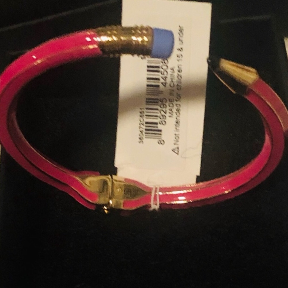 Betsey Johnson Pink Pencil Bangle Bracelet - Picture 3 of 3